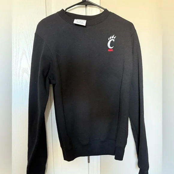 Champion Black Crewneck Sweatshirt with Cincinnati Logo - Picture 1 of 2
